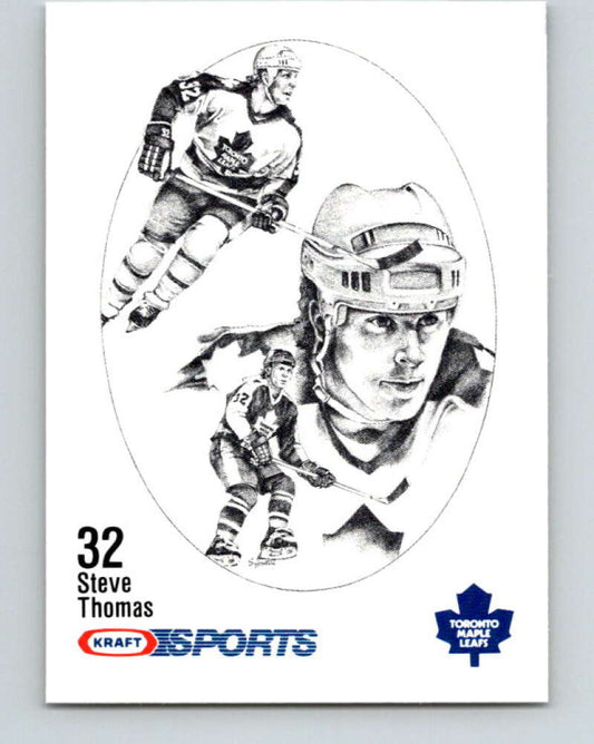 1986-87 NHL Kraft Drawings Steve Thomas Maple Leafs V32465