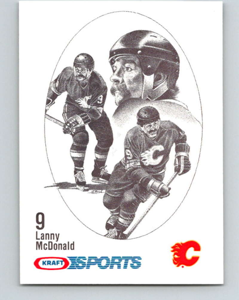 1986-87 NHL Kraft Drawings Lanny McDoald Flames V32470