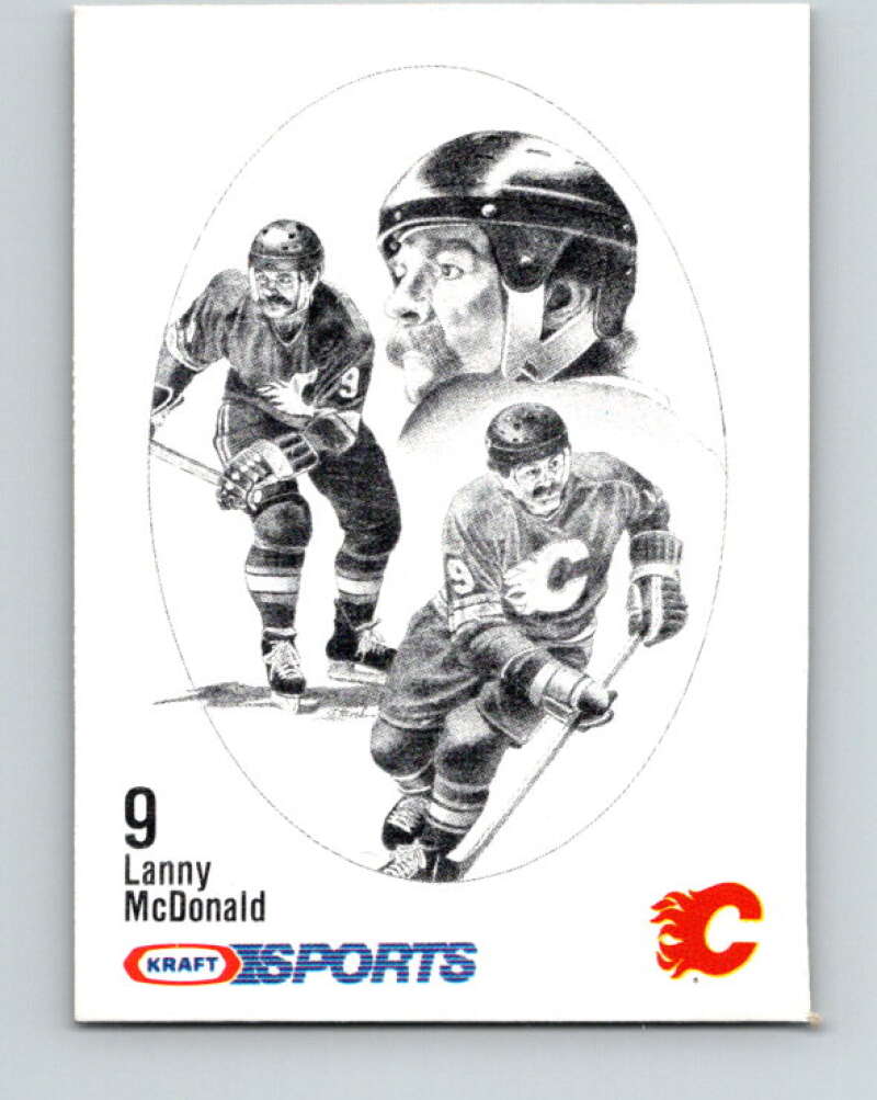 1986-87 NHL Kraft Drawings Lanny McDoald Flames V32471
