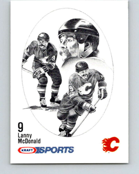 1986-87 NHL Kraft Drawings Lanny McDoald Flames V32472