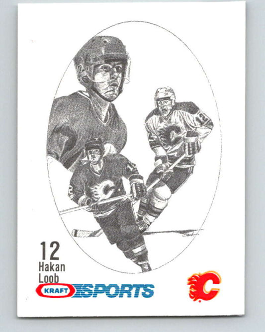 1986-87 NHL Kraft Drawings Hakim Loob Flames V32473