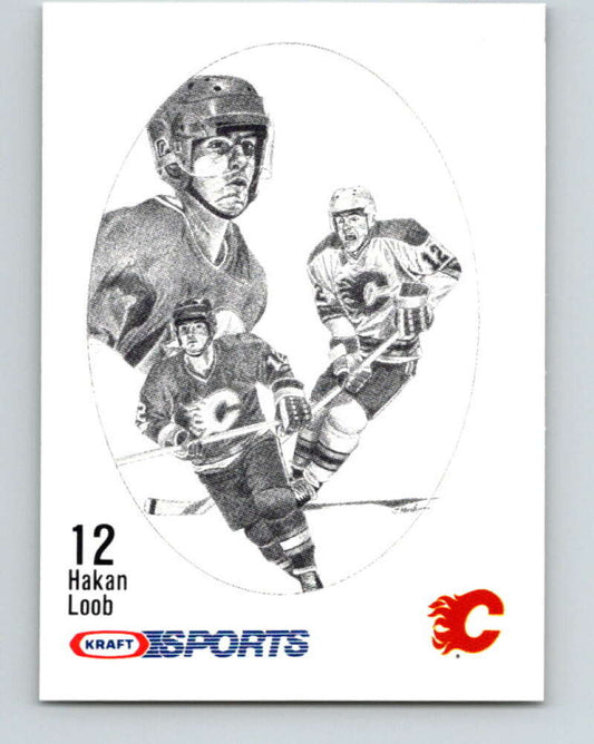 1986-87 NHL Kraft Drawings Hakim Loob Flames V32474