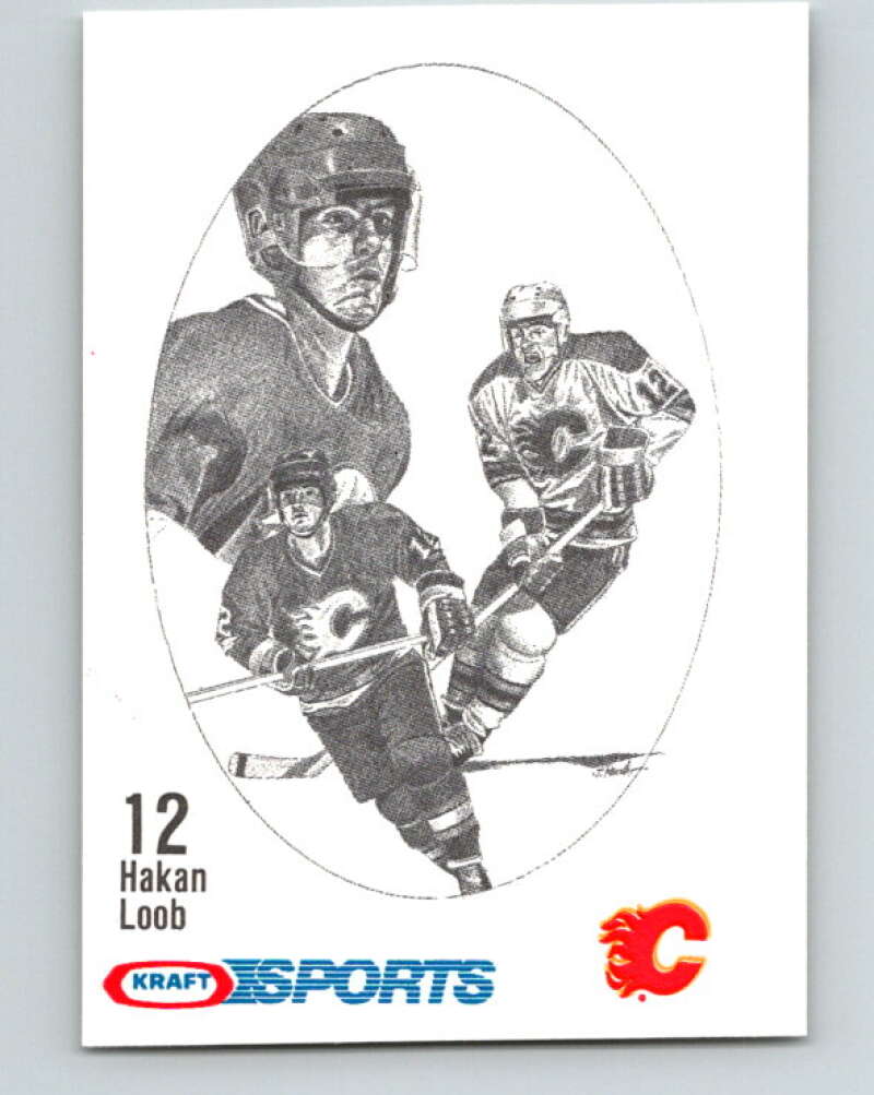 1986-87 NHL Kraft Drawings Hakim Loob Flames V32475