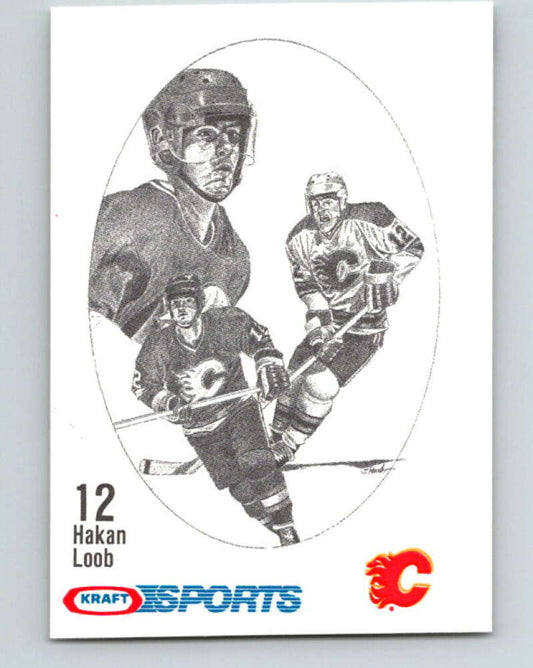 1986-87 NHL Kraft Drawings Hakim Loob Flames V32475