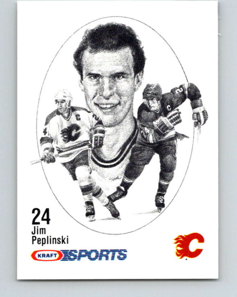 1986-87 NHL Kraft Drawings Jim Peplinski Flames V32481