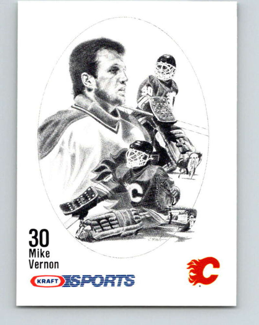 1986-87 NHL Kraft Drawings Mike Vernon Flames  V32482
