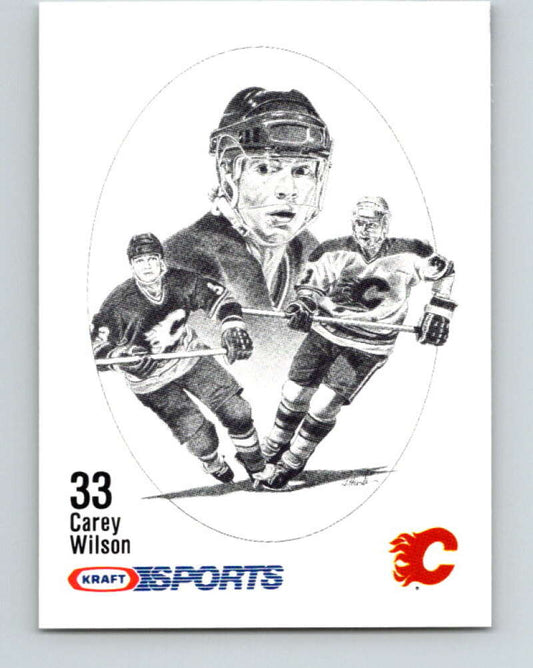 1986-87 NHL Kraft Drawings Carey Wilson Flames  V32486