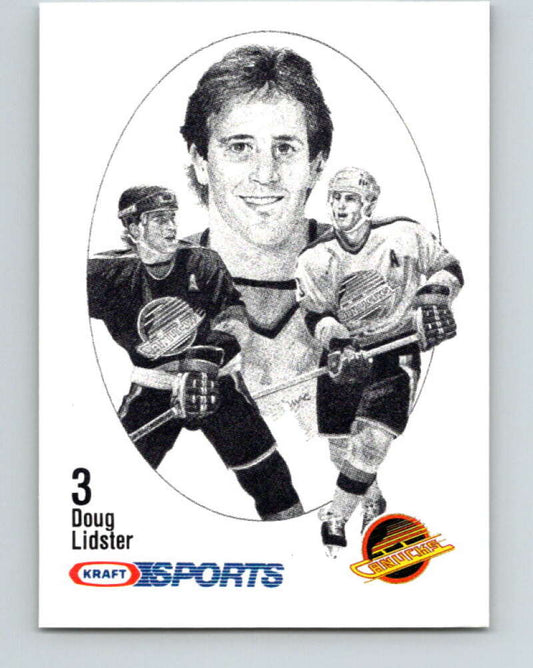 1986-87 NHL Kraft Drawings Doug Lidster Canucks  V32490