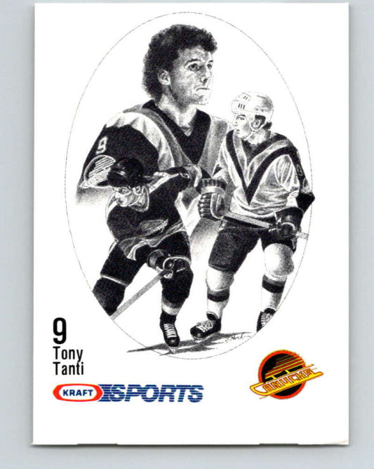 1986-87 NHL Kraft Drawings Tany Tanti Canucks  V32492