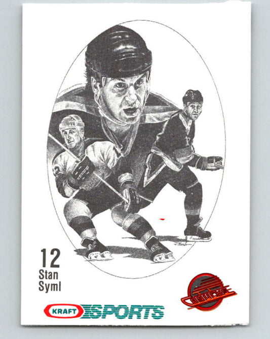 1986-87 NHL Kraft Drawings Stan Syml Canucks  V32494