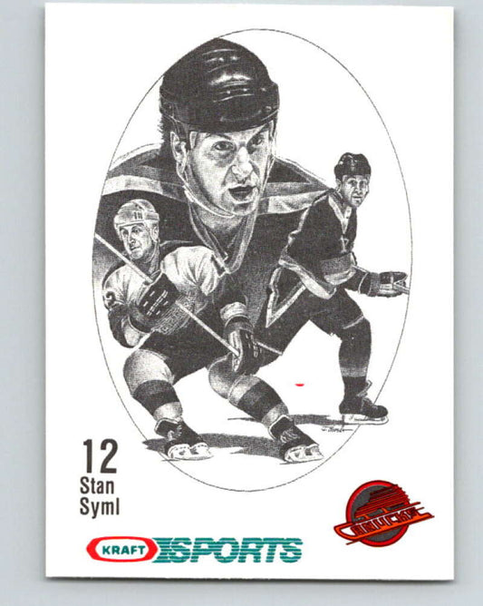 1986-87 NHL Kraft Drawings Stan Syml Canucks  V32495