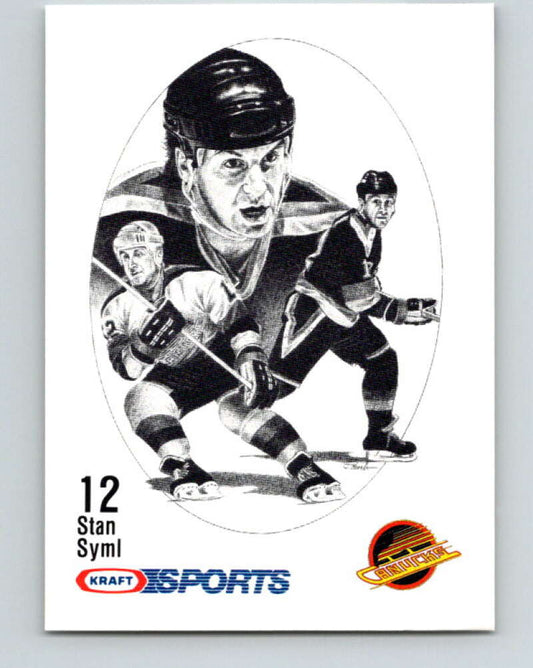 1986-87 NHL Kraft Drawings Stan Syml Canucks  V32496