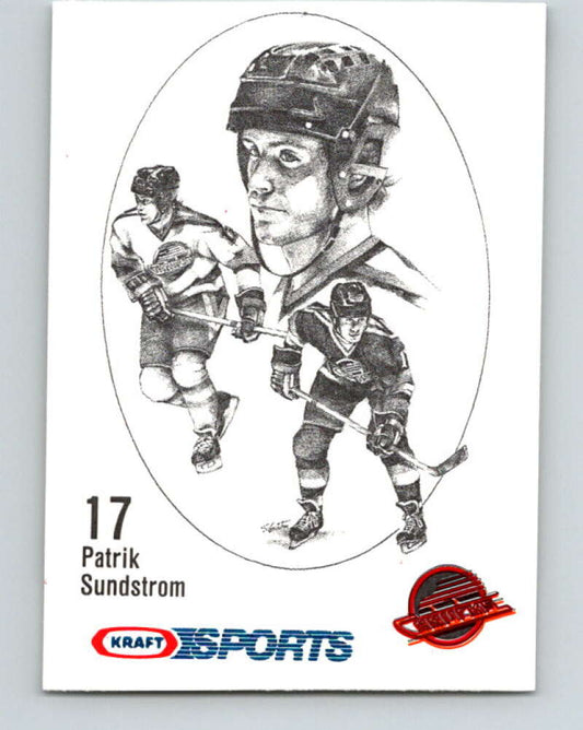 1986-87 NHL Kraft Drawings Patrik Sundstrom Canucks V32497