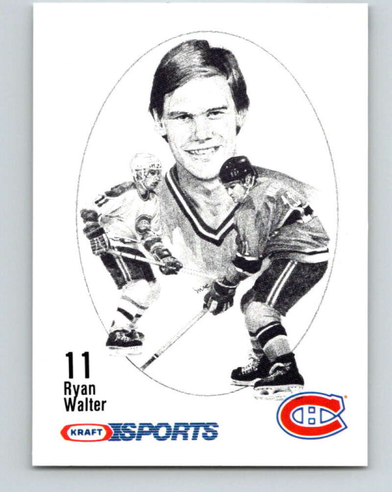 1986-87 NHL Kraft Drawings Ryan Walter Canadiens  V32505