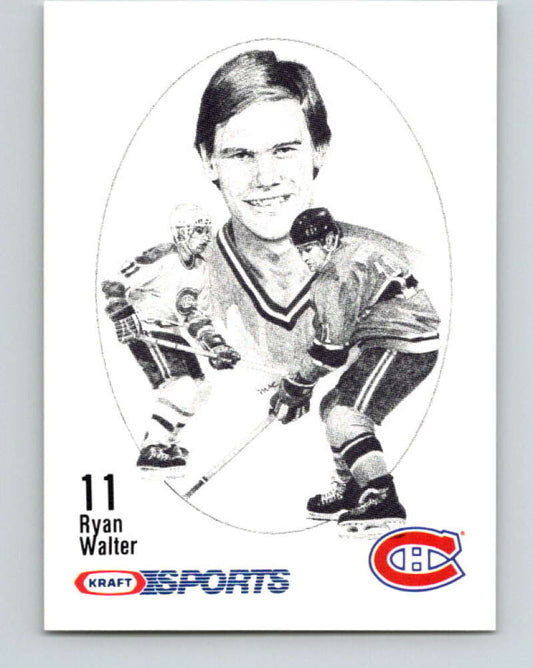 1986-87 NHL Kraft Drawings Ryan Walter Canadiens  V32506