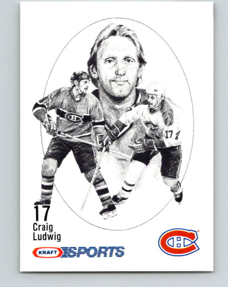 1986-87 NHL Kraft Drawings Craig Ludwig Canadiens V32508
