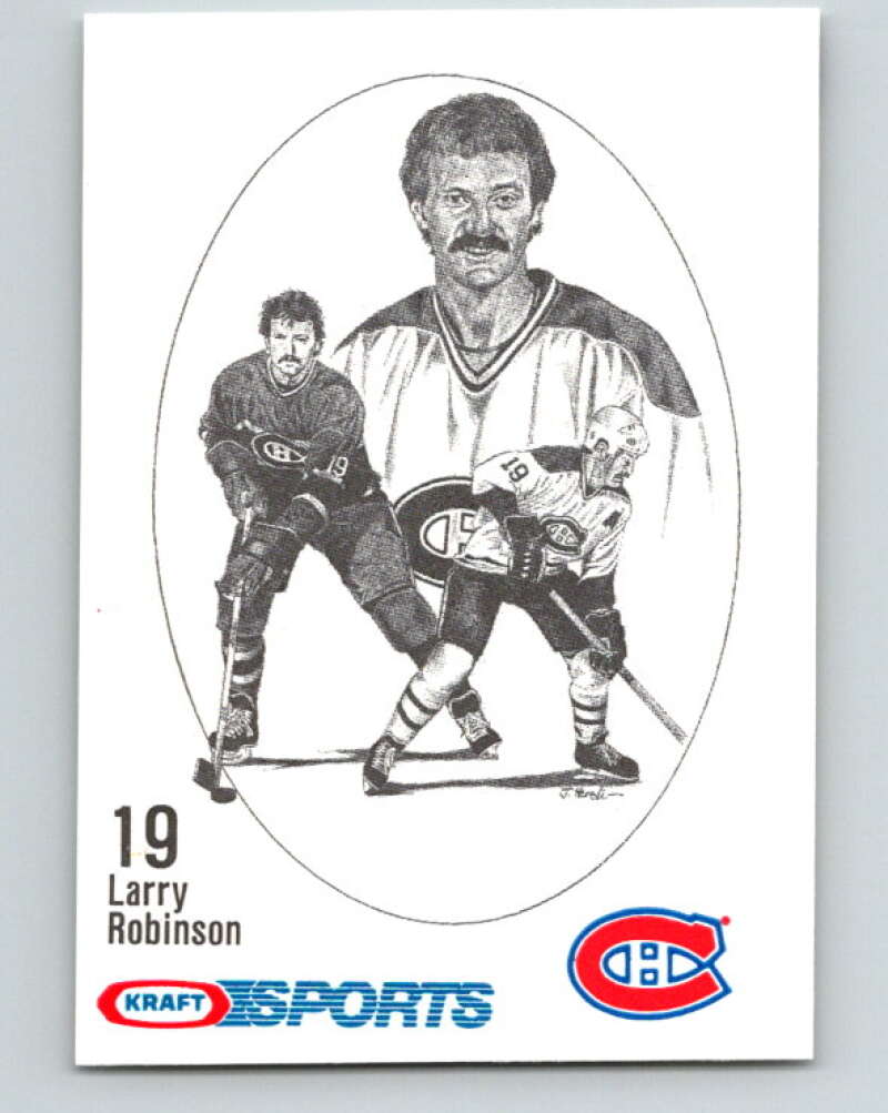 1986-87 NHL Kraft Drawings Larry Robinson Canadiens  V32510