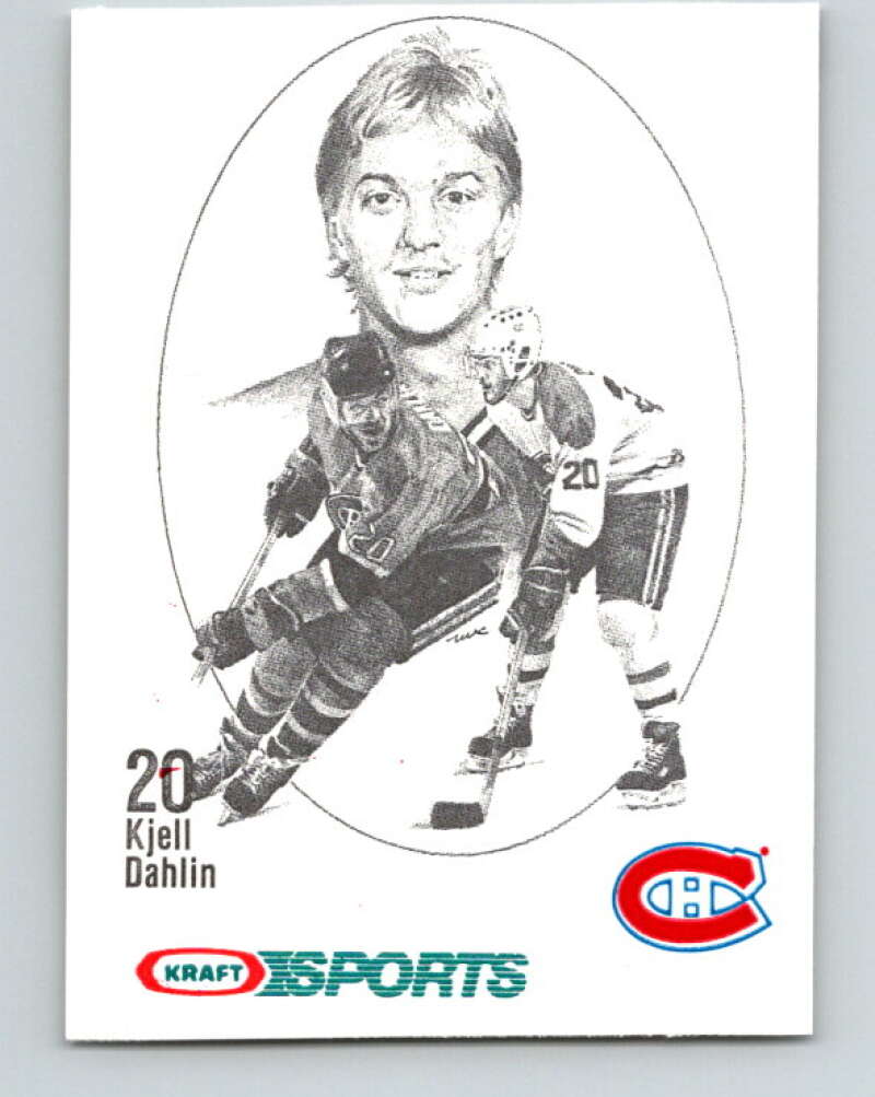 1986-87 NHL Kraft Drawings Kjell Dahlin Canadiens  V32513