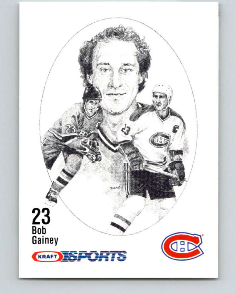 1986-87 NHL Kraft Drawings Bob Gainey Canadiens  V32515