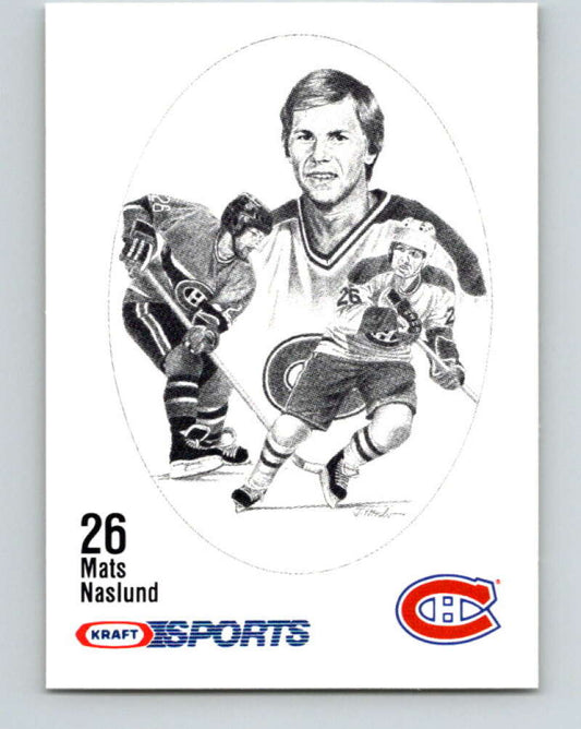 1986-87 NHL Kraft Drawings Mats Naslund Canadiens  V32518
