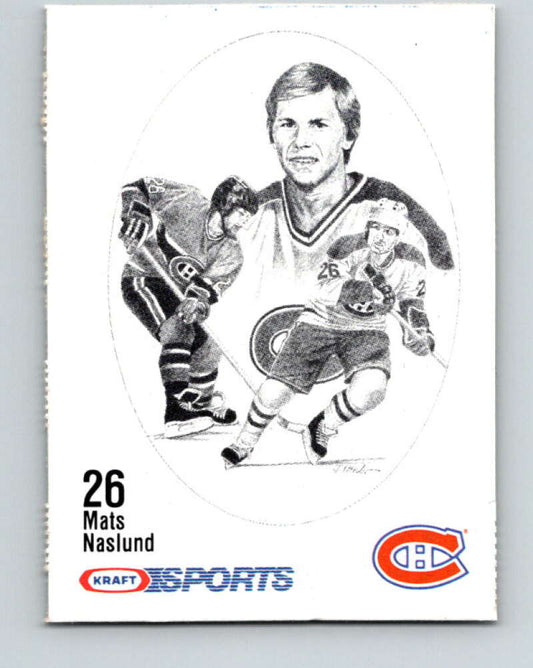 1986-87 NHL Kraft Drawings Mats Naslund Canadiens  V32519