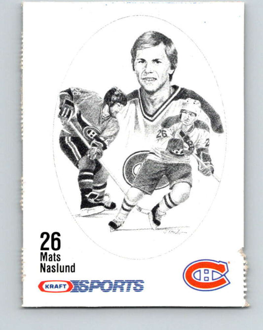 1986-87 NHL Kraft Drawings Mats Naslund Canadiens  V32520