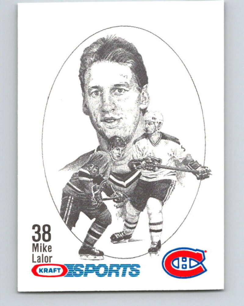 1986-87 NHL Kraft Drawings Mike Lalor Canadiens  V32527
