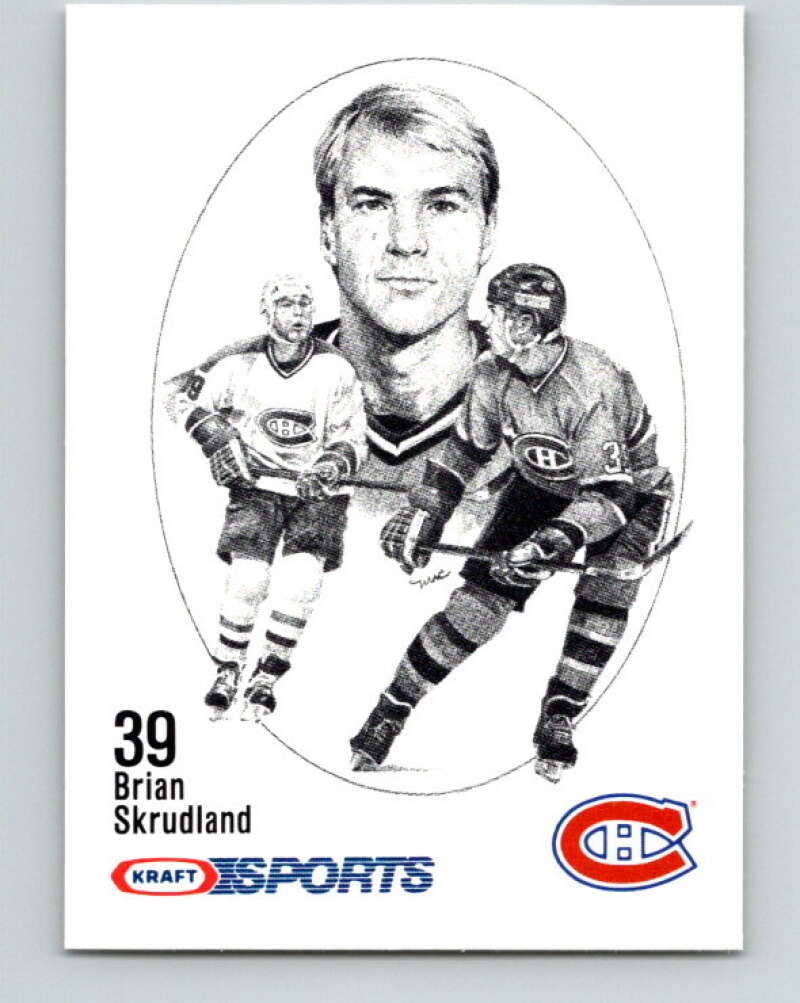 1986-87 NHL Kraft Drawings Brian Skrudland Canadiens  V32528
