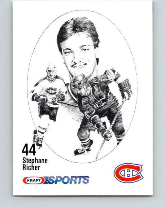 1986-87 NHL Kraft Drawings Stephane Richer Canadiens  V32529