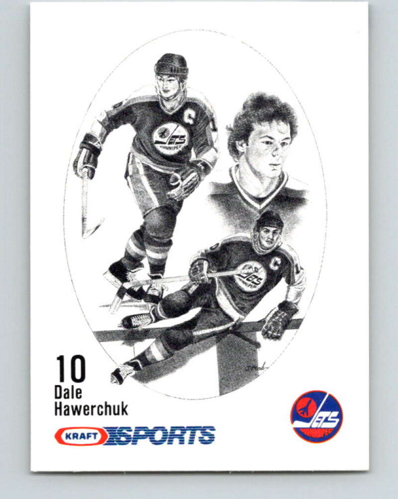 1986-87 NHL Kraft Drawings Dale Hawerchuck Jets V32534