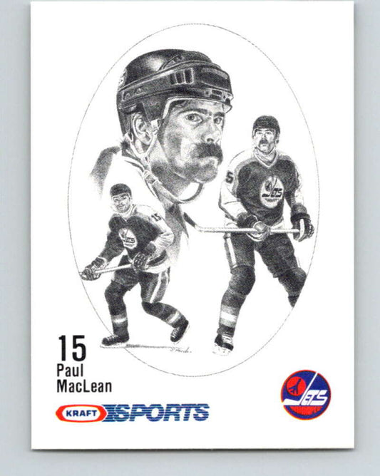 1986-87 NHL Kraft Drawings Paul MacLean Jets  V32536