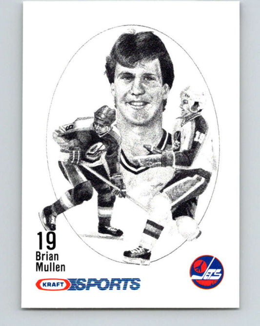 1986-87 NHL Kraft Drawings Brian Mullen Jets  V32544