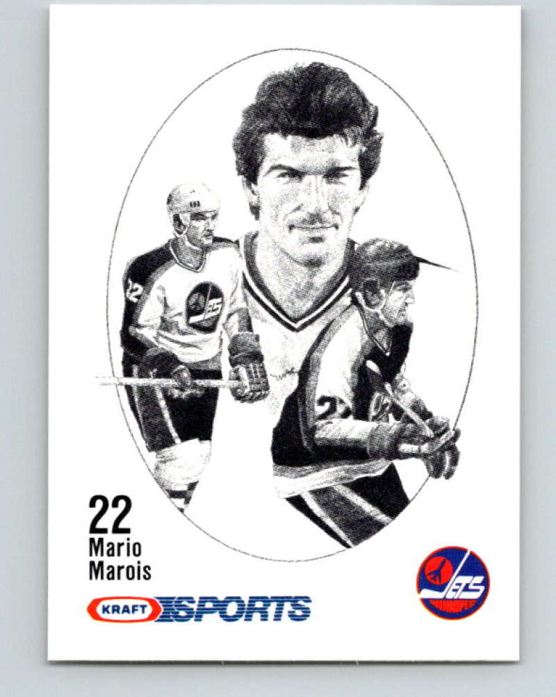 1986-87 NHL Kraft Drawings Mario Marios Jets  V32545