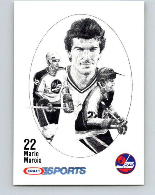 1986-87 NHL Kraft Drawings Mario Marios Jets  V32547