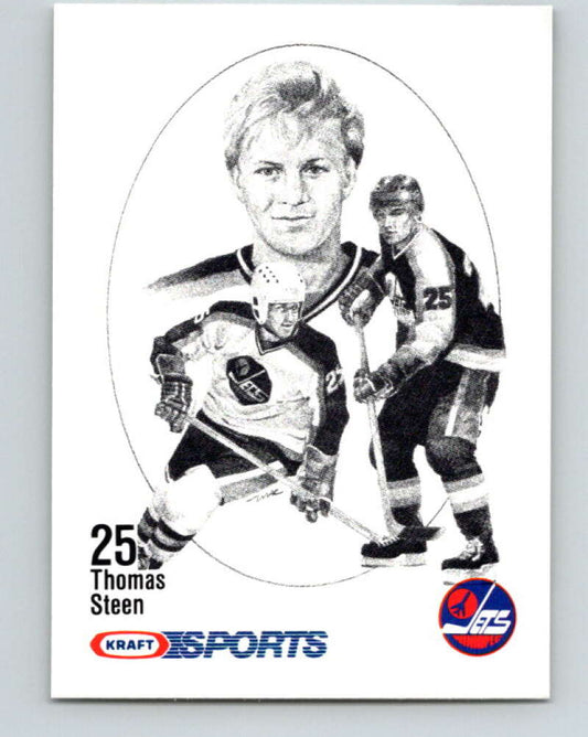 1986-87 NHL Kraft Drawings Thomas Steen Jets  V32548