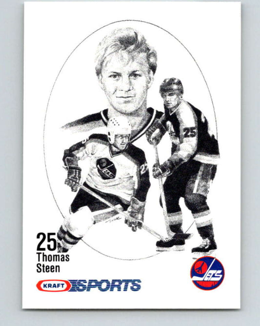 1986-87 NHL Kraft Drawings Thomas Steen Jets  V32550