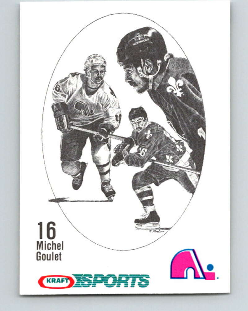 1986-87 NHL Kraft Drawings Michel Goulet Nordiques  V32558