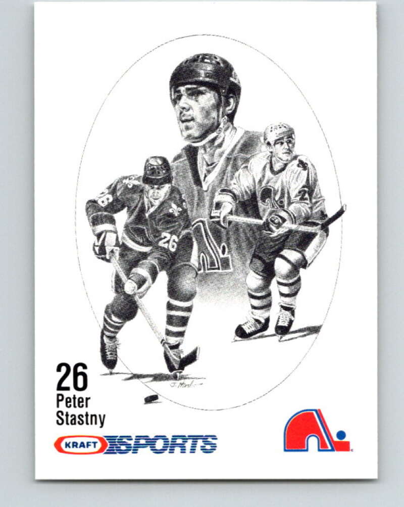 1986-87 NHL Kraft Drawings Peter Stastny Nordiques  V32562