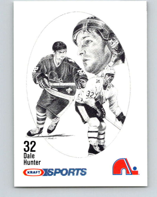 1986-87 NHL Kraft Drawings Dale Hunter Nordiques  V32565