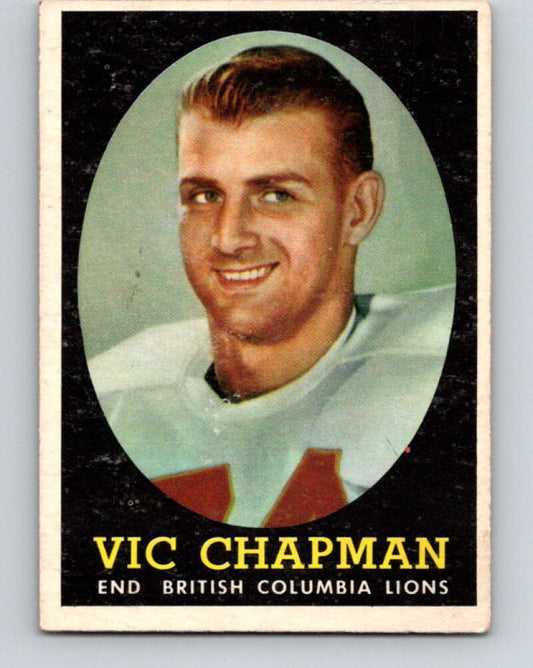 1958 Topps CFL Football #3 Vic Chapman, Columbia Lions  V32566
