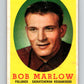 1958 Topps CFL Football #4 Bob Marlow . Saskatchewan Roughriders  V32567