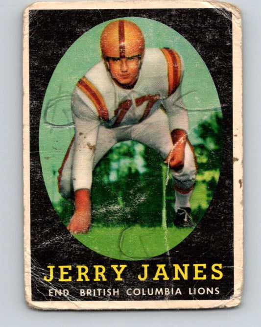 1958 Topps CFL Football #12 Jerry Janes, Columbia Lions  V32569