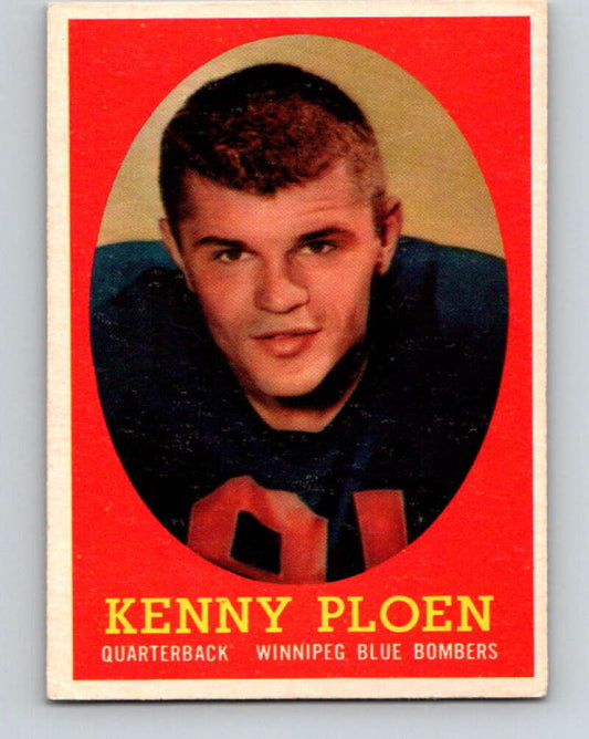 1958 Topps CFL Football #40 Kenny Ploen, Winnipeg Blue Bombers  V32575