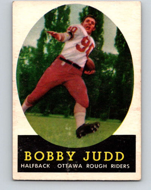 1958 Topps CFL Football #87 Bobby Judd, Ottawa Rough Riders  V32580