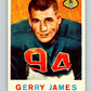 1959 Topps CFL Football #7 Gerry James, Winnipeg Blue Bombers  V32588