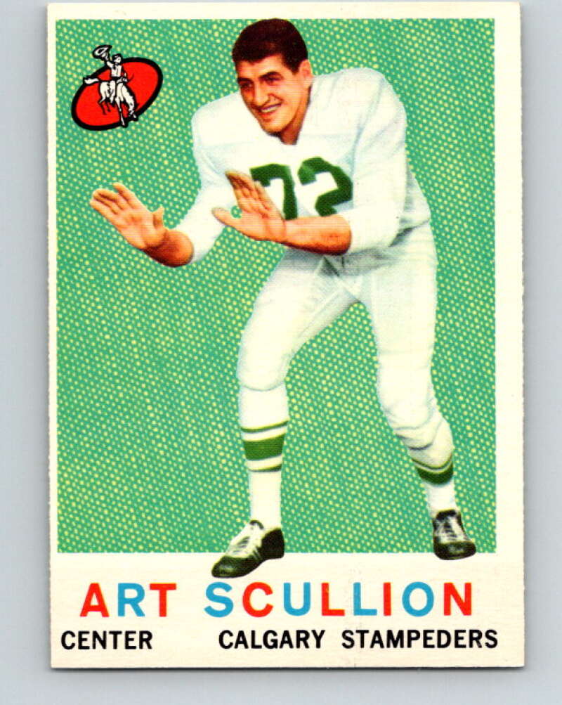 1959 Topps CFL Football #24 Art Scullion, Calgary Stampeders  V32611