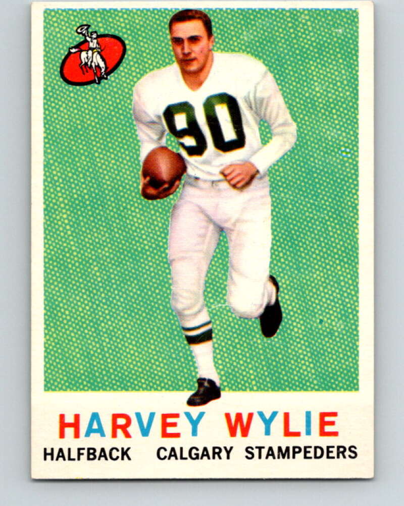 1959 Topps CFL Football #27 Harvey Wylie, Calgary Stampeders  V32613