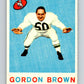 1959 Topps CFL Football #28 Gordon Brown, Calgary Stampeders  V32614