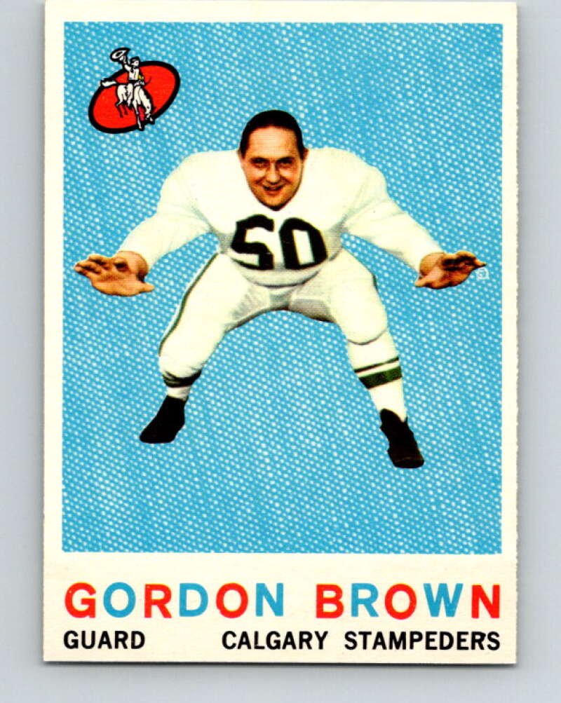 1959 Topps CFL Football #28 Gordon Brown, Calgary Stampeders  V32614