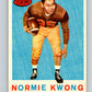 1959 Topps CFL Football #40 Normie Kwong, Edmonton Eskimos  V32629